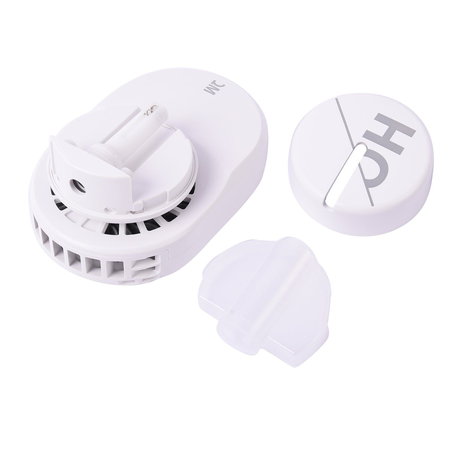 Tragbarer und wiederaufladbarer mini Ventilator mit Nebelspray, Größe 12x7,8x6,8 cm, Weiß