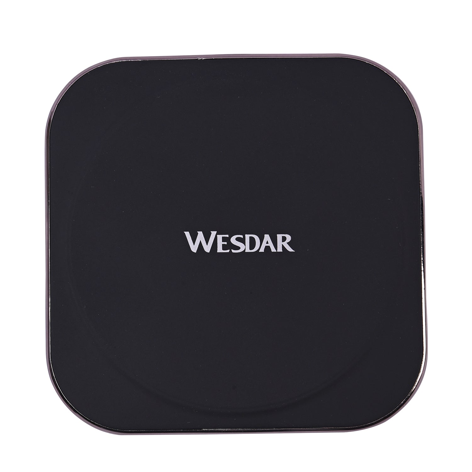 WESDAR superschlankes kabelloses Schnellladegerät, Größe 10x10x1 cm, Schwarz