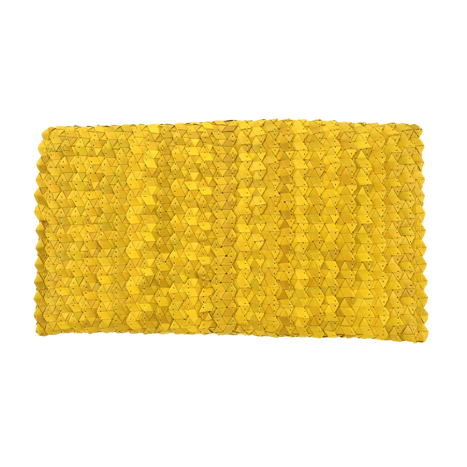 Handgemachte Clutch Tasche aus Palmblättern, Gelb