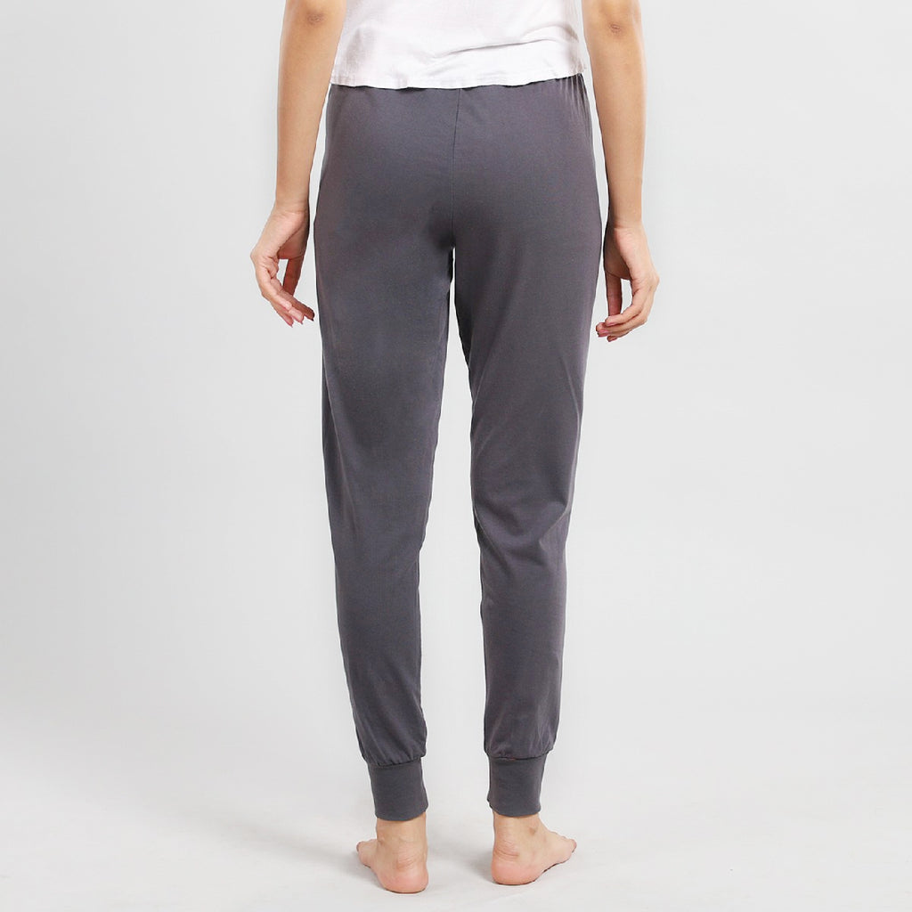 Elastische, eng anliegende Damenhose, Größe L, Grau