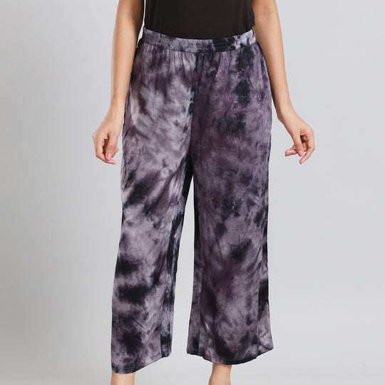 Palazzo Stil Comfort Hose, Größe XXL, Lila