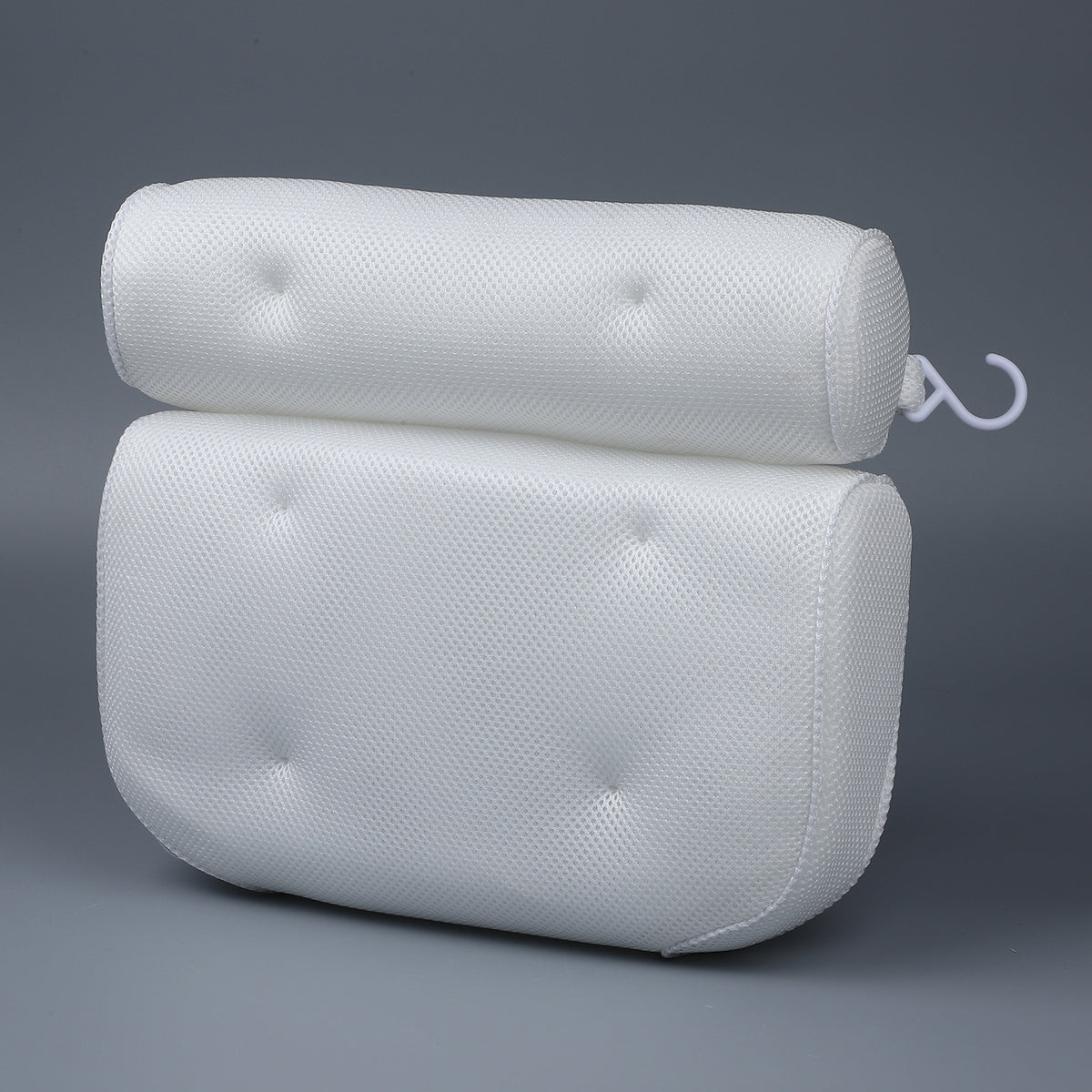 Badewannenkissen für Kopf und Nacken, Größe 35x32x8 cm, Weiß