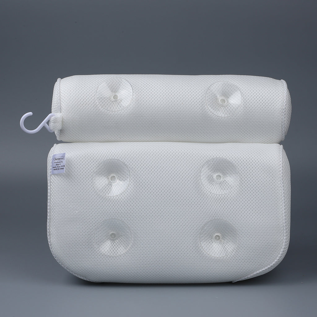 Badewannenkissen für Kopf und Nacken, Größe 35x32x8 cm, Weiß
