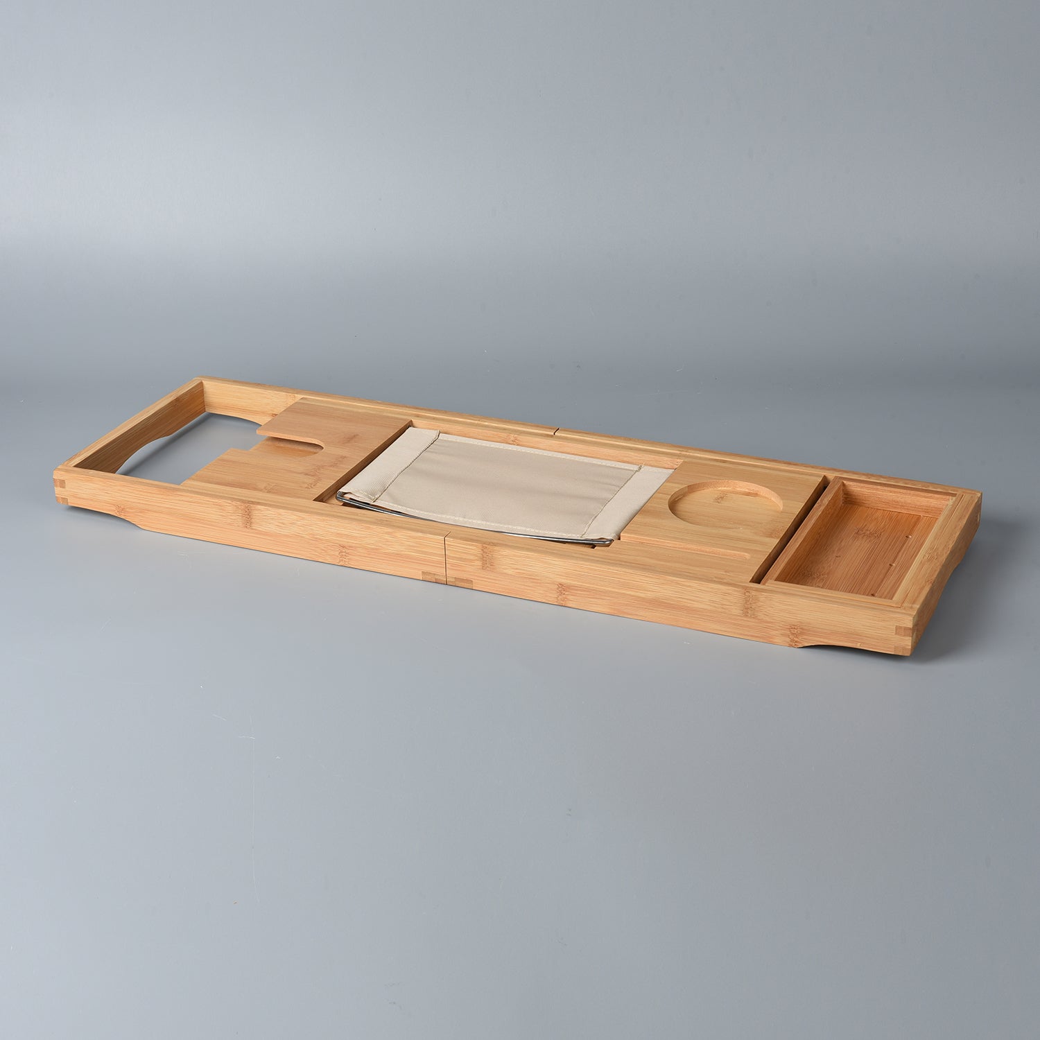 Badewanne Caddy Ablage aus Bambus, Größe 70x22 cm, Braun