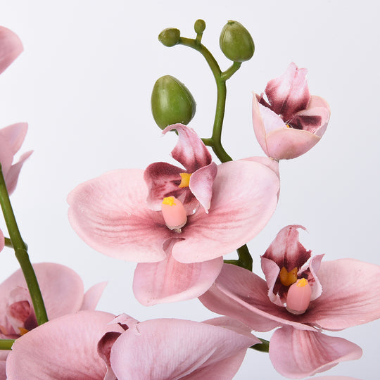 The 5th Season - Weißes Orchidee, Kunstblumen mit Vase, Größe: 28x15x43 cm