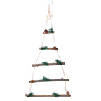 Hängender, moderner Weihnachtsbaum mit 25 warmen LEDs, 3xAA Batterie (nicht inkl.), Größe 43,5x87 cm
