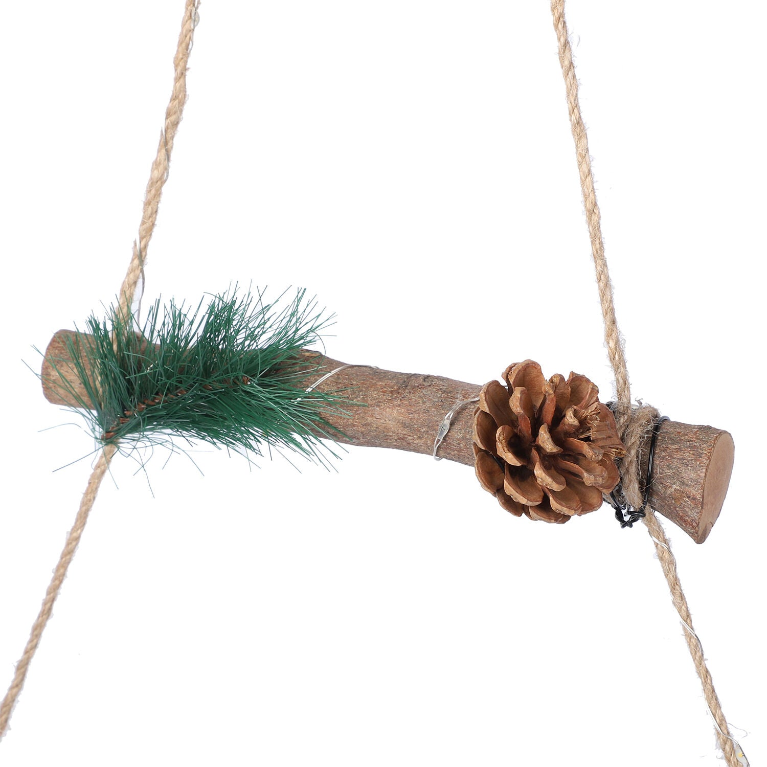 Hängender, moderner Weihnachtsbaum mit 25 warmen LEDs, 3xAA Batterie (nicht inkl.), Größe 43,5x87 cm
