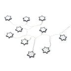 Lichterkette Lichtgirlande Sterne mit 10 warmweißen LEDs Beleuchtung, 3xAA Batterie (nicht inkl.), Größe 135+30 cm
