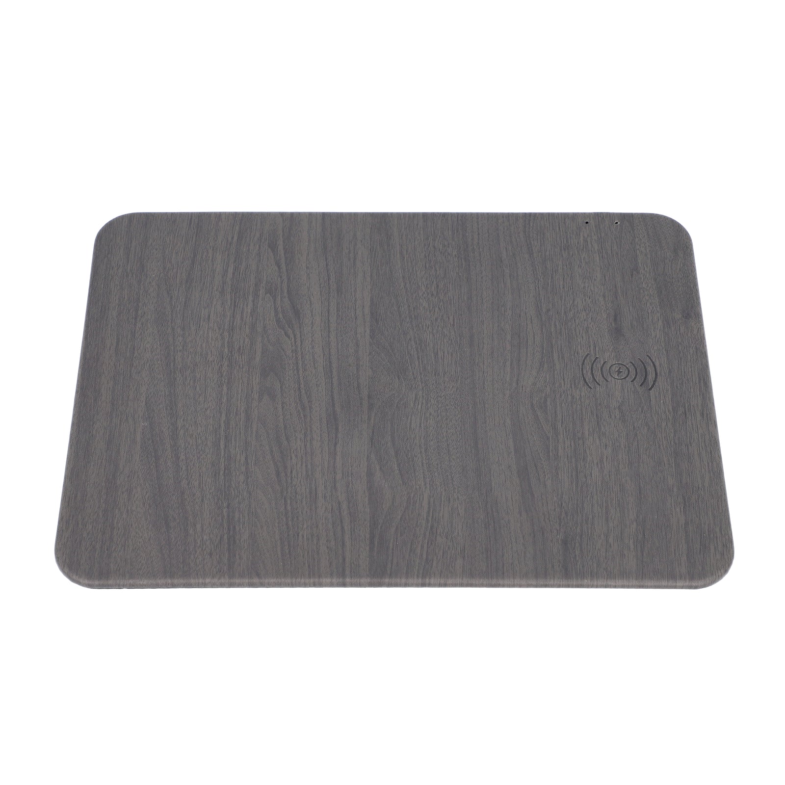 Kabelloses Ladegerät Mauspad, PU Holzmaserung, 30x22 cm, USB-Kabel 100 cm, Schwarz
