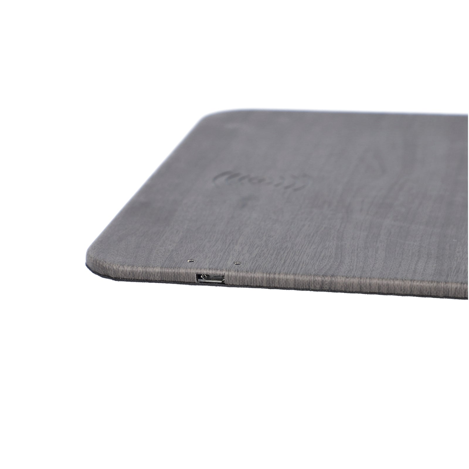 Kabelloses Ladegerät Mauspad, PU Holzmaserung, 30x22 cm, USB-Kabel 100 cm, Schwarz