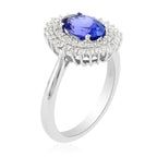 RHAPSODY AAAA Tansanit und Diamant VS E-F Ring 950 Platin (Größe 18.00) ca. 1.67 ct