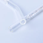 Glas Trinkhalme, gefüllt mit Edelsteinen, Quarz