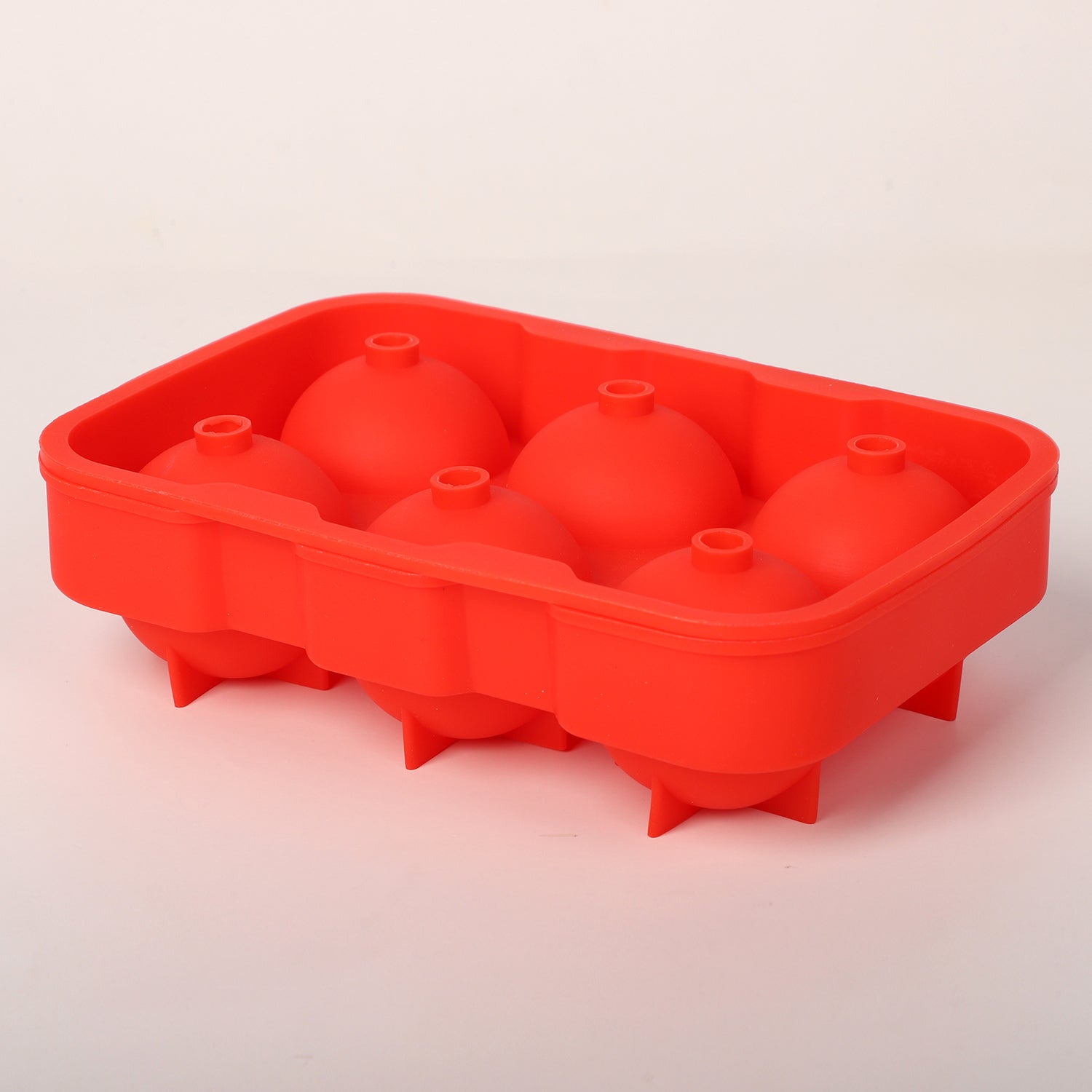 2er-Set Eiswürfelbehälter mit Deckel, Größe 12x17,5x5 cm, Blau und Rot