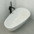 Rutschfeste Ganzkörper-Badewannen-Matte mit Kissen, Größe 119x53 cm, Weiß