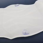 Rutschfeste Ganzkörper-Badewannen-Matte mit Kissen, Größe 119x53 cm, Weiß