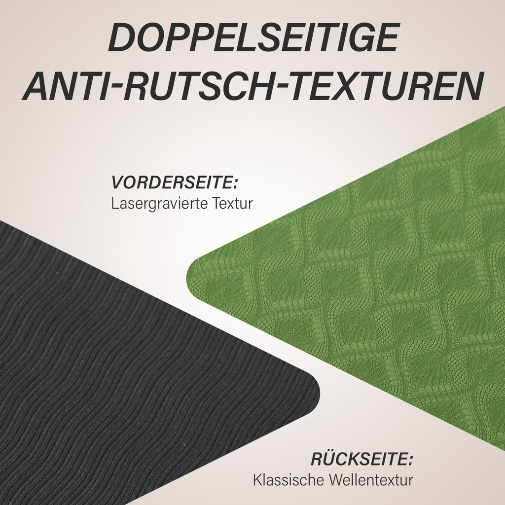 Yoga Block aus Eva-Schaum, 183x61 cm, Grün-Braun