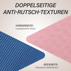 TPE rutschfeste Yogamatte, 183x61 cm, Rosa