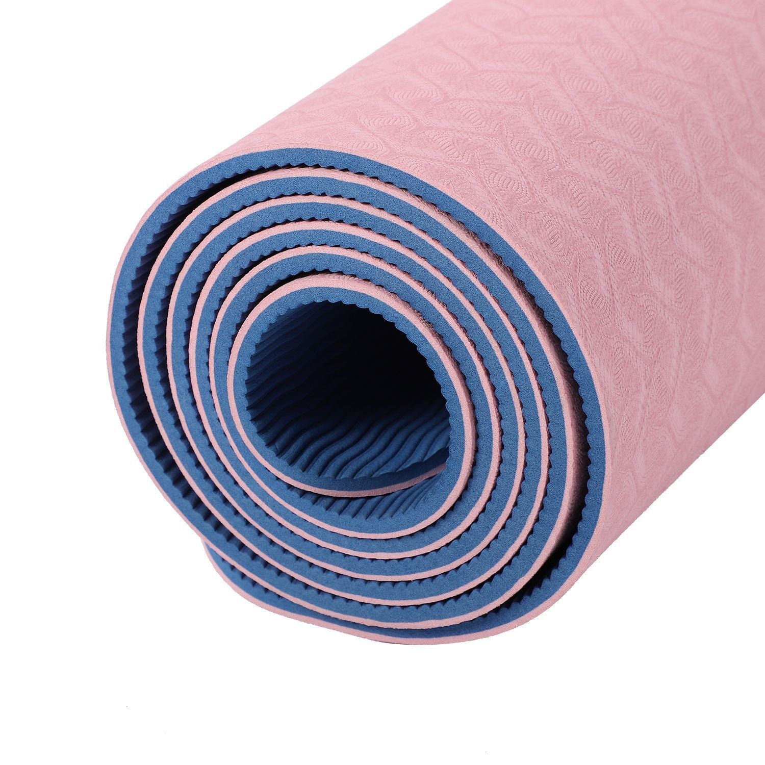 TPE rutschfeste Yogamatte, 183x61 cm, Rosa