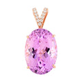 ILIANA AAA Patroke Kunzit und Diamant-Anhänger - 35,10 ct.