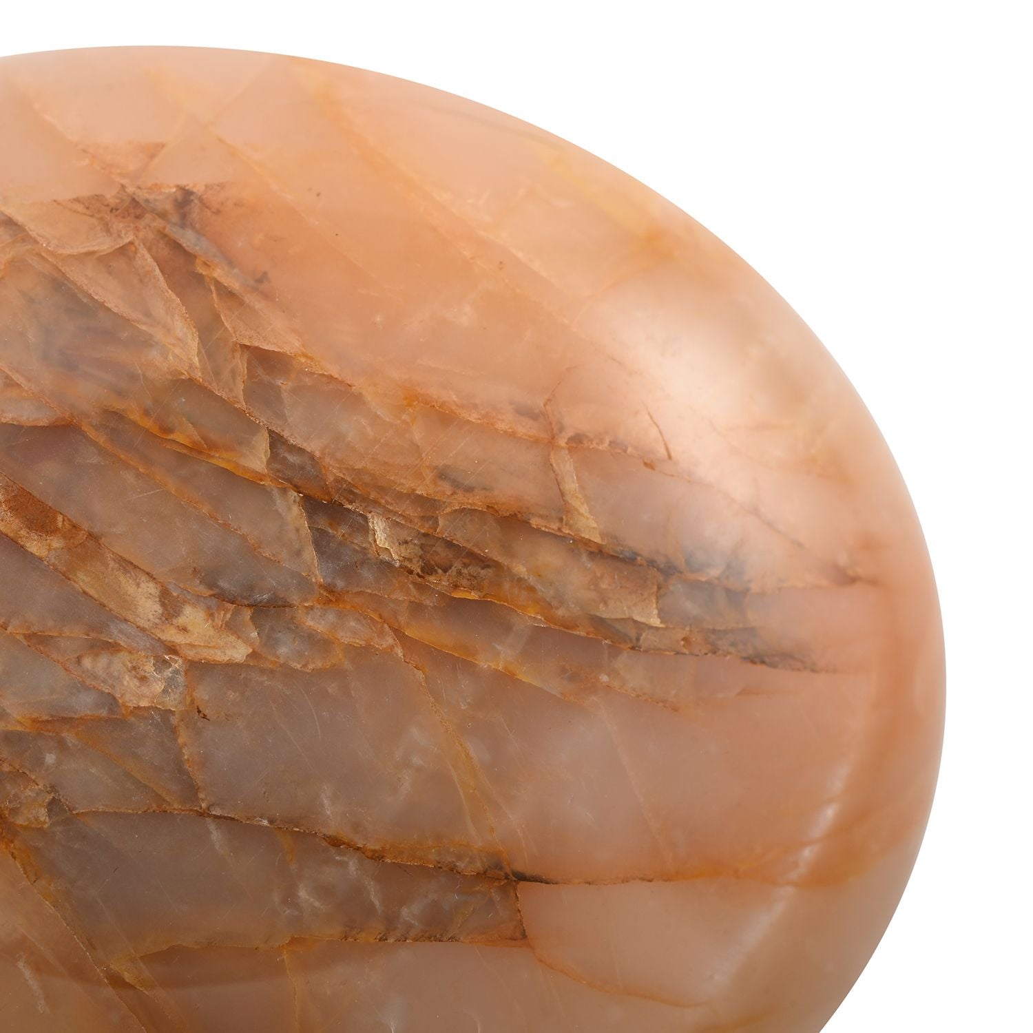 Gem Crystal Kollektion - Pfirsich Mondstein Handschmeichler - S, ca. 500 cts.