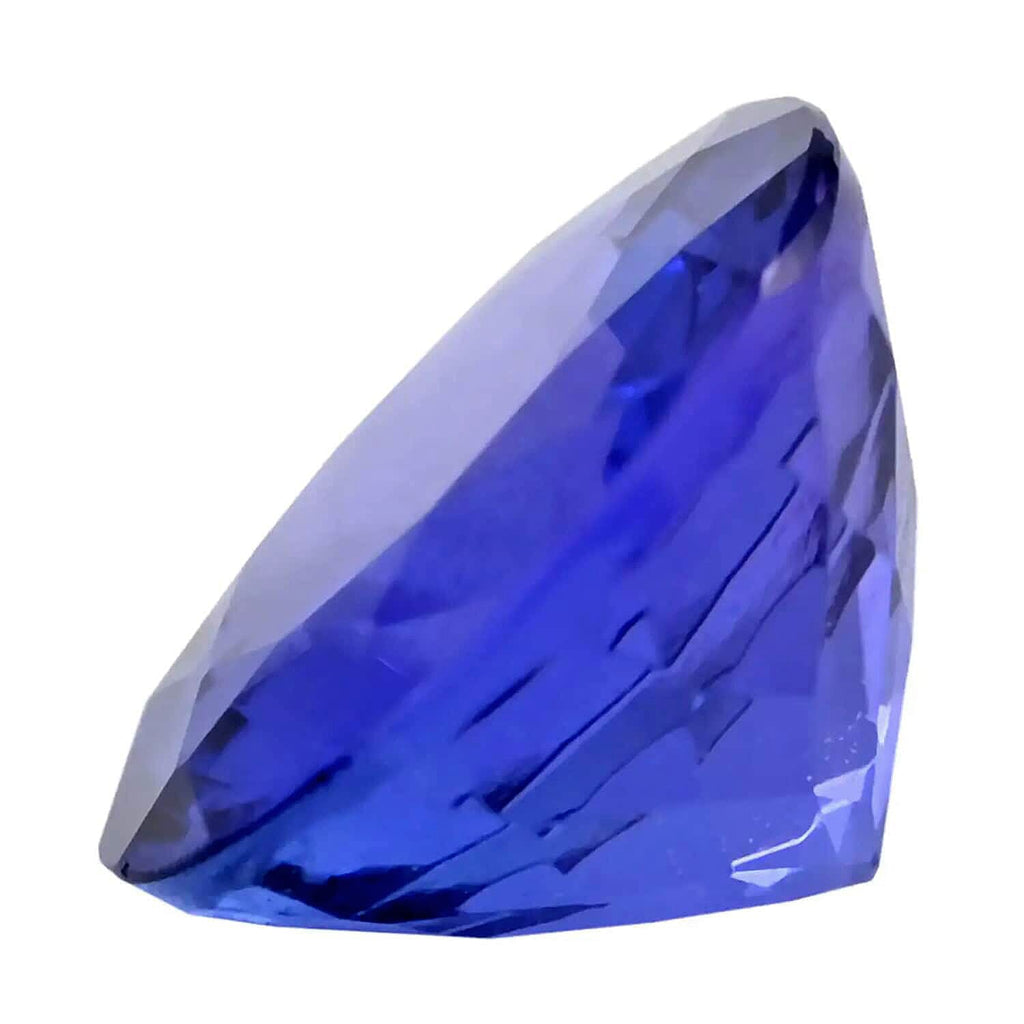 AAAA-Tansanit, zertifiziert und bewertet, Rundschliff 7,5 x 5,5 mm