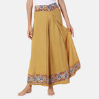 LA MAREY - bestickte Sommerhose, gelb, 38-42