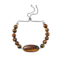 Flexibles gelbes Tigerauge Bolo-Armband, 15-22cm - 70 ct.