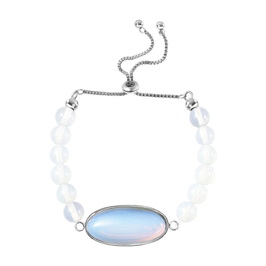 Flexibles Lapislazuli Bolo-Armband, 15-22cm, Edelstahl - 70 ct.