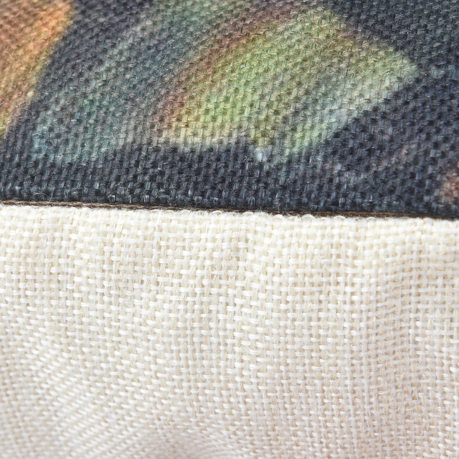 2er-Set bedruckte Kissenbezüge, Größe 45x45 cm, Weiß und Mehrfarbig