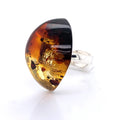 Baltischer Bernstein Ring 925 Silber (Größe 16.00)