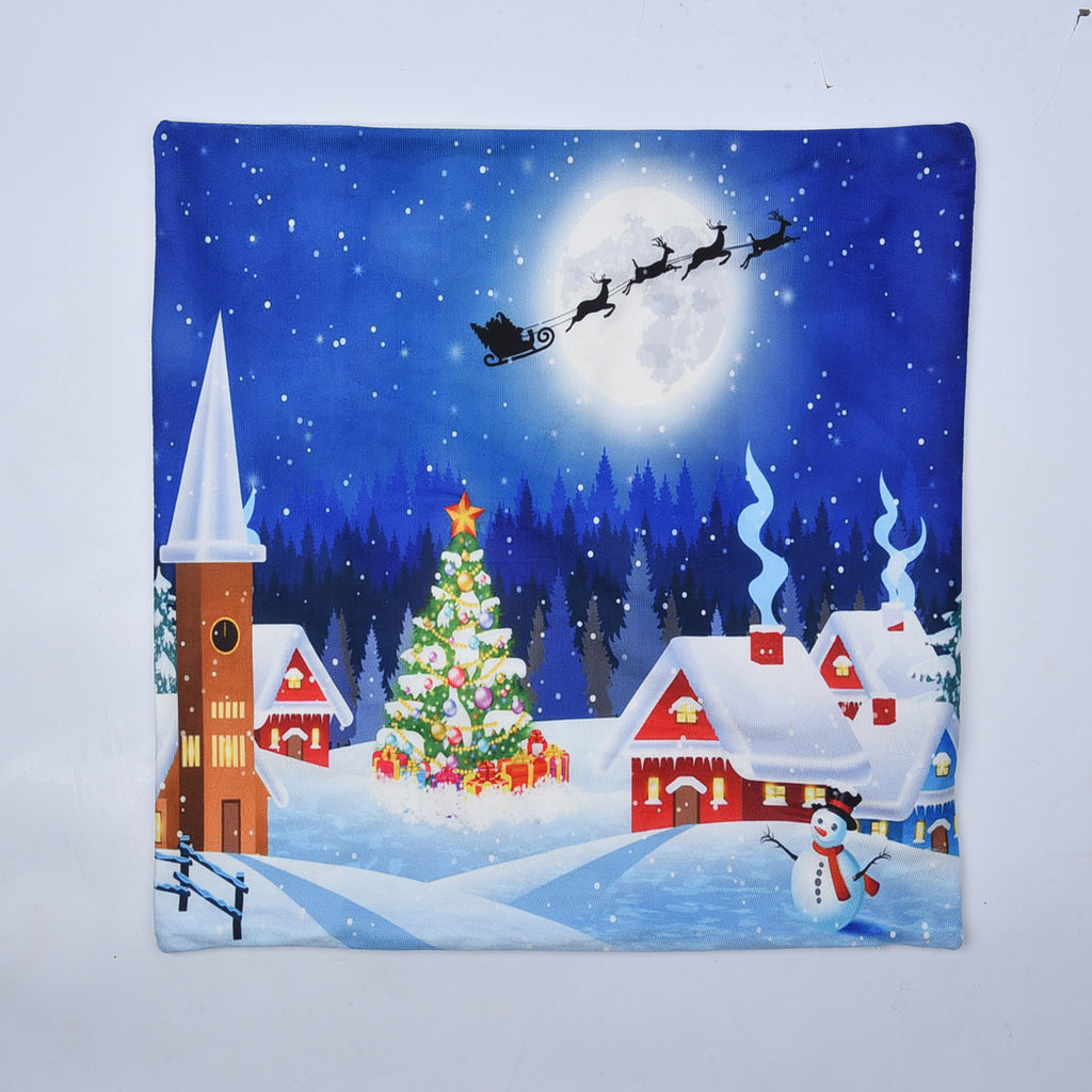 WeihnachtsKissen mit Füllung und LED licht, Größe 45x45 cm, Weinachtsmond