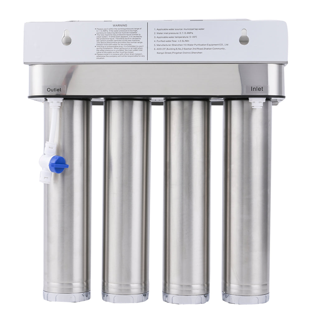 5-stufiger Wasserreiniger mit PP-, CTO-, Harz-, GAC-, UF- und PP-Baumwoll-Filtern