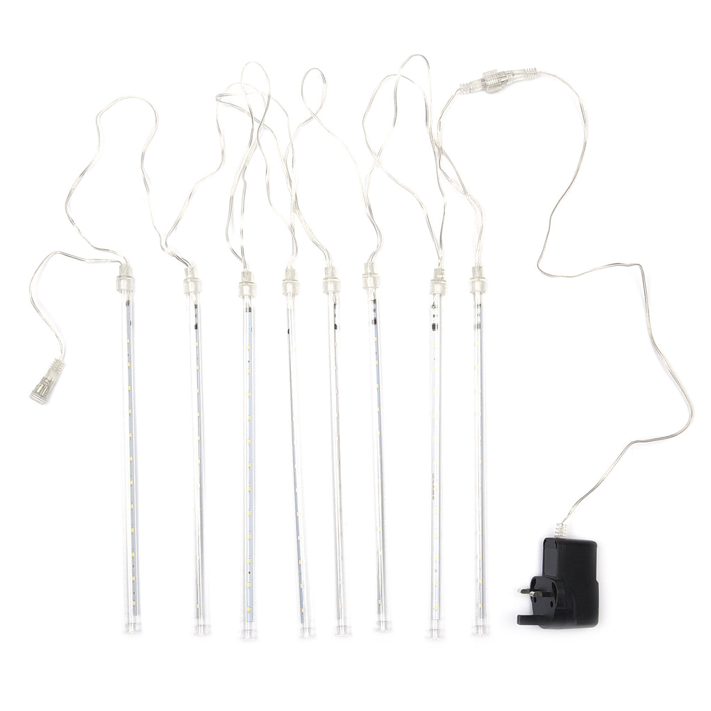 Meteorschauer warmweiße LED Lichterkette, Größe 30x330 cm, Weiß
