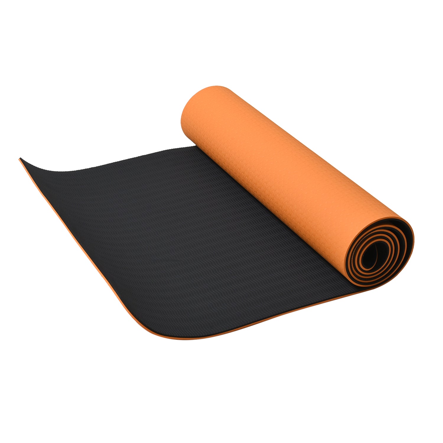 TPE rutschfeste Yogamatte, 183x61 cm, Orange