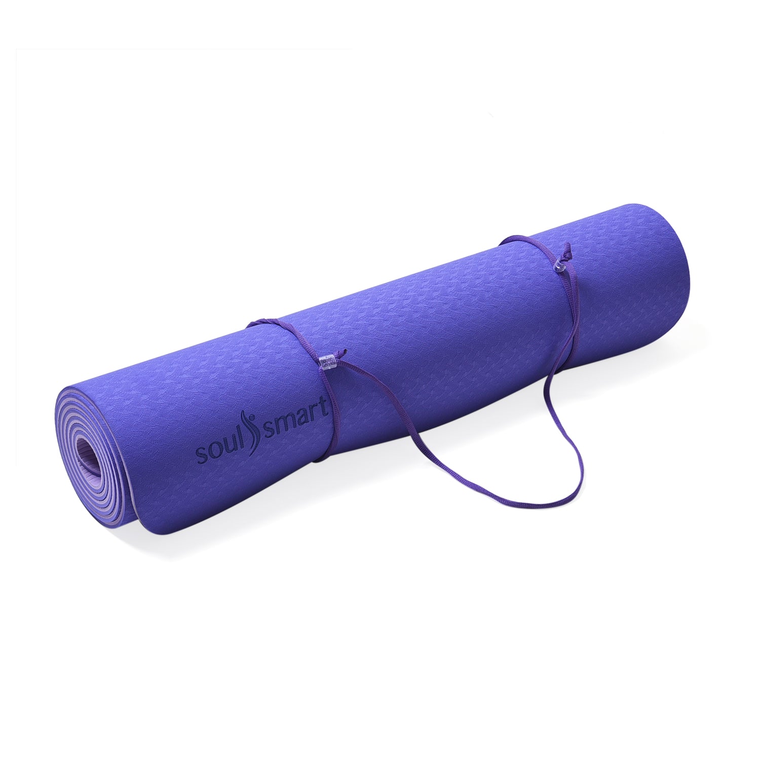 TPE rutschfeste Yogamatte, Größe 183x61x0,6 cm, Violett
