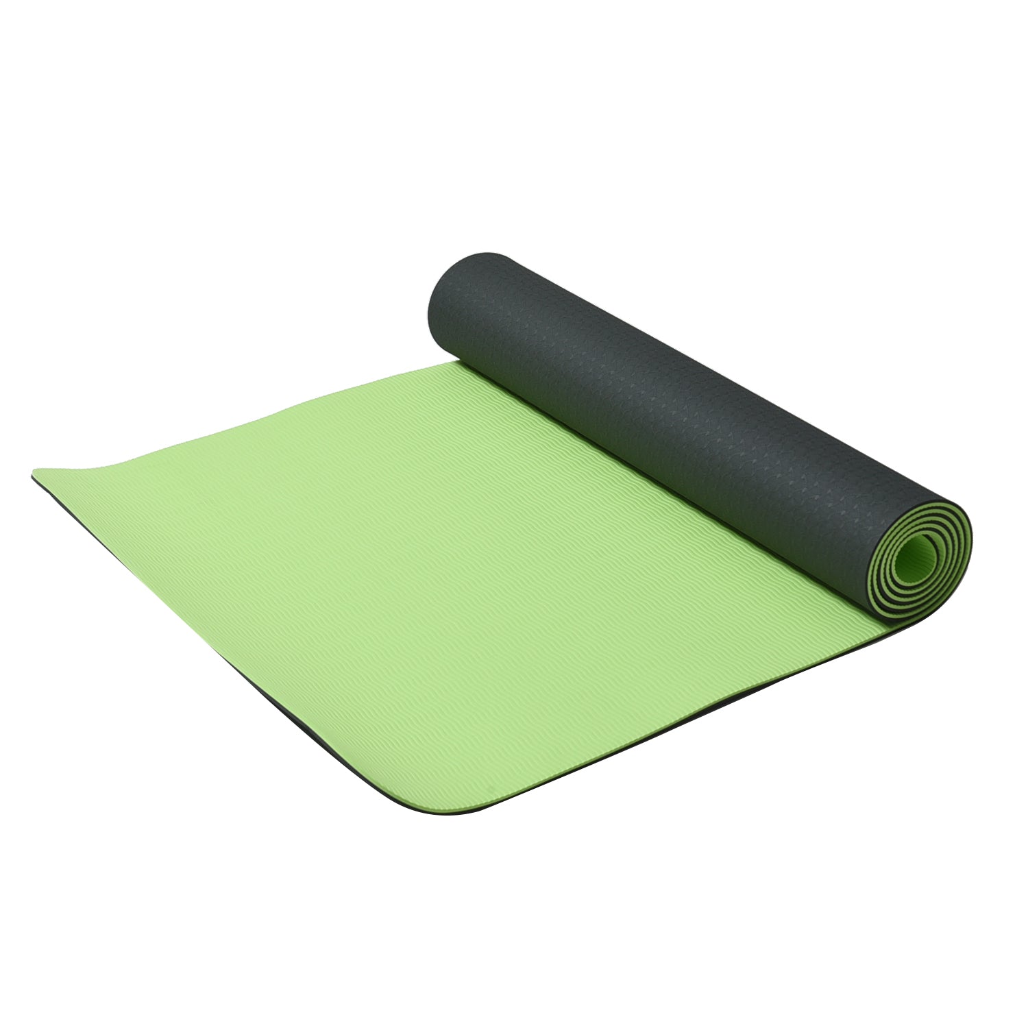 TPE rutschfeste Yogamatte, Größe 183x61x0,6 cm, Grün