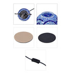 Handgefertigte orientalische Mosaik Glas Tischlampe - Weinkrug Form, Größe 12x38 cm, Blau