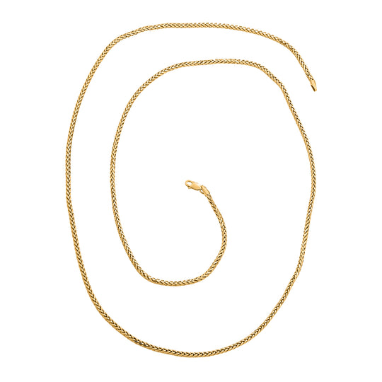 Italienische Spiga Halskette, ca. 90 cm, 375 Gelbgold ca. 9,78g