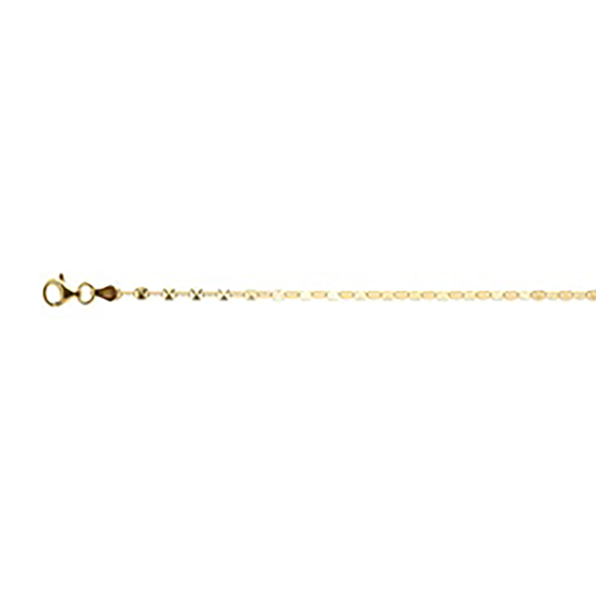 Italienische Pyramide Konfetti Kette ca. 50 cm 925 Silber Gold-Überzug ca. 3,27g
