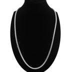 Italienische Franco Halskette ca. 61 cm 925 Silber platiniert ca. 41,31g