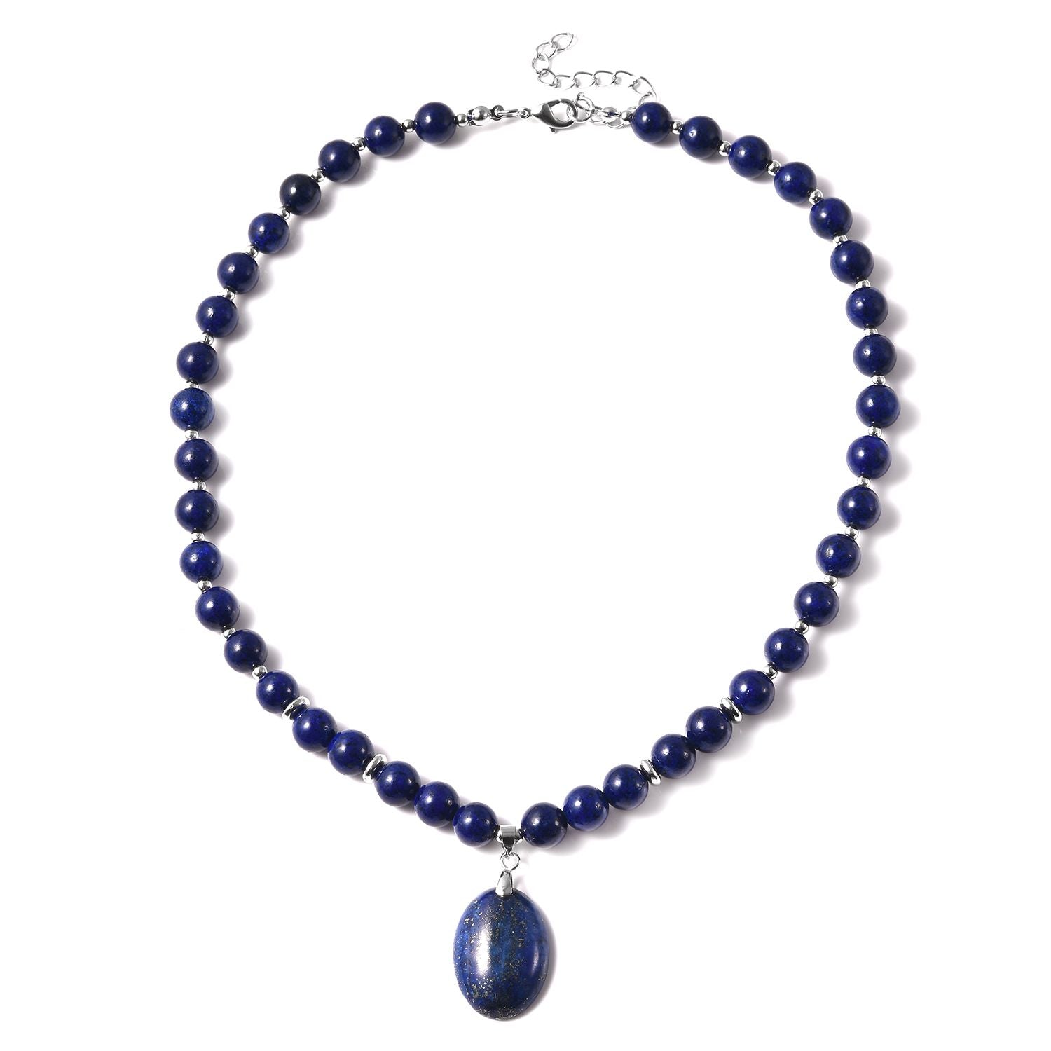 Lapislazuli-Halskette, ca. 45 cm, ca. 180,50 ct