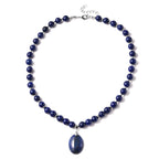 Lapislazuli-Halskette, ca. 45 cm, ca. 180,50 ct