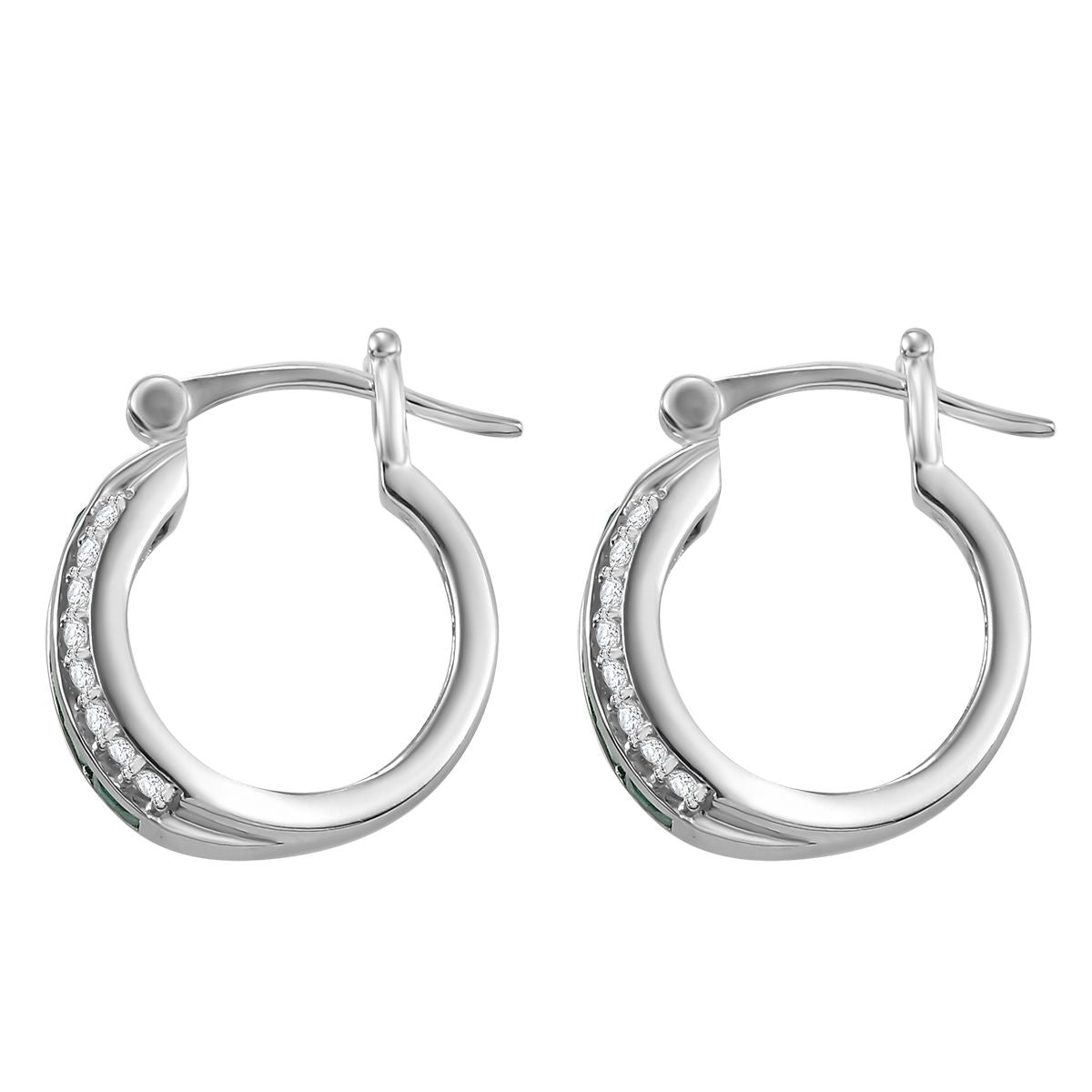 Labor Smaragd und Zirkon Ring und Ohrringe