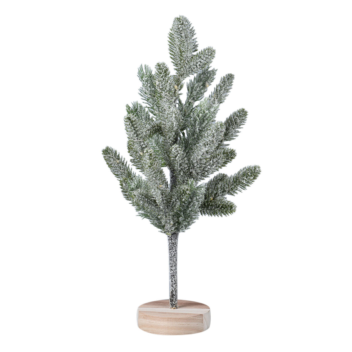 Warmweiße 50 LED Weihnachtsbaum Lampe, Größe 55 cm, 3xAA (nicht inkl.), Grün, Weiß und Braun