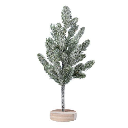 Warmweiße 50 LED Weihnachtsbaum Lampe, Größe 55 cm, 3xAA (nicht inkl.), Grün, Weiß und Braun