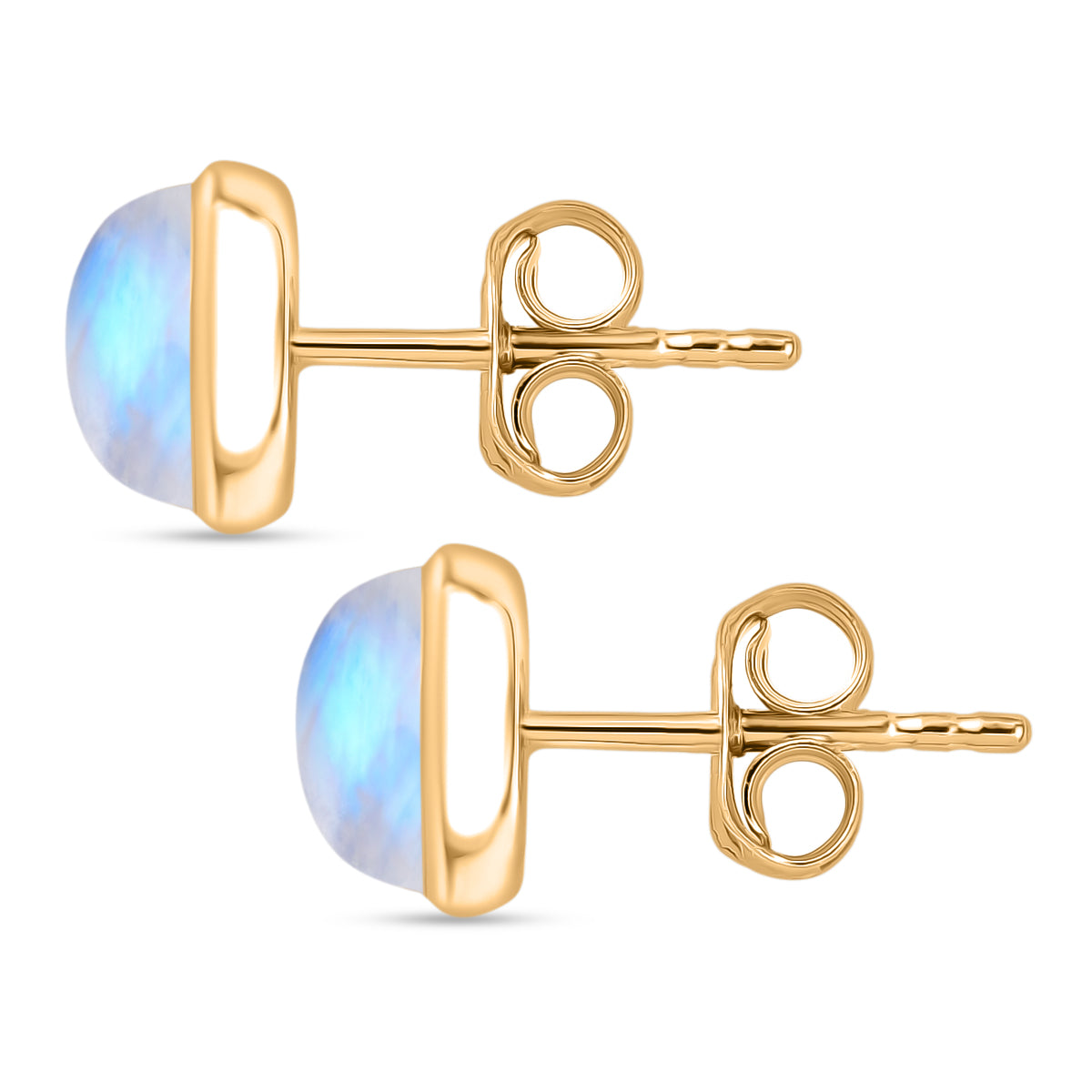 D'Joy AA Regenbogen Mondstein Ring und Ohrringe