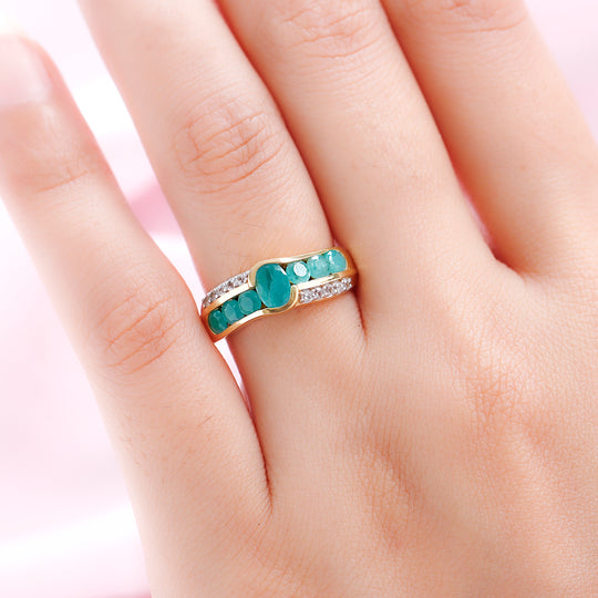 Grandidierit-Ring, 925 Silber vergoldet ca. 0,86 ct