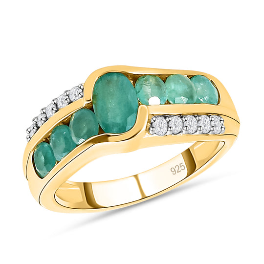 Grandidierit-Ring, 925 Silber vergoldet ca. 0,86 ct