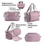 Dusky Pink Nylon Faltbare Reisetasche Größe: 40*28*23cm, 2 Steckfächer, rosa