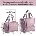 Dusky Pink Nylon Faltbare Reisetasche Größe: 40*28*23cm, 2 Steckfächer, rosa